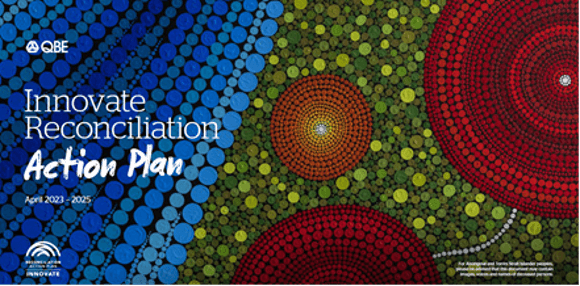 Innovate RAP 2023 - 2025 report cover image. 'Flight' artwork by Ella Gillespie.
